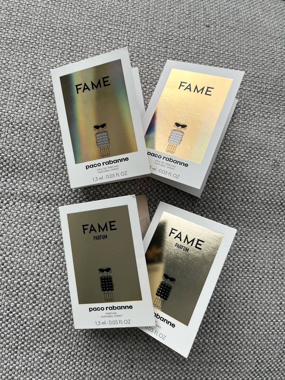 Paco Rabanne FAME Women’s Perfume Sample （EDP & Parfum) 1.5 ml *4